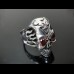 925 Silver Skull Ring for Motor Biker - SR09